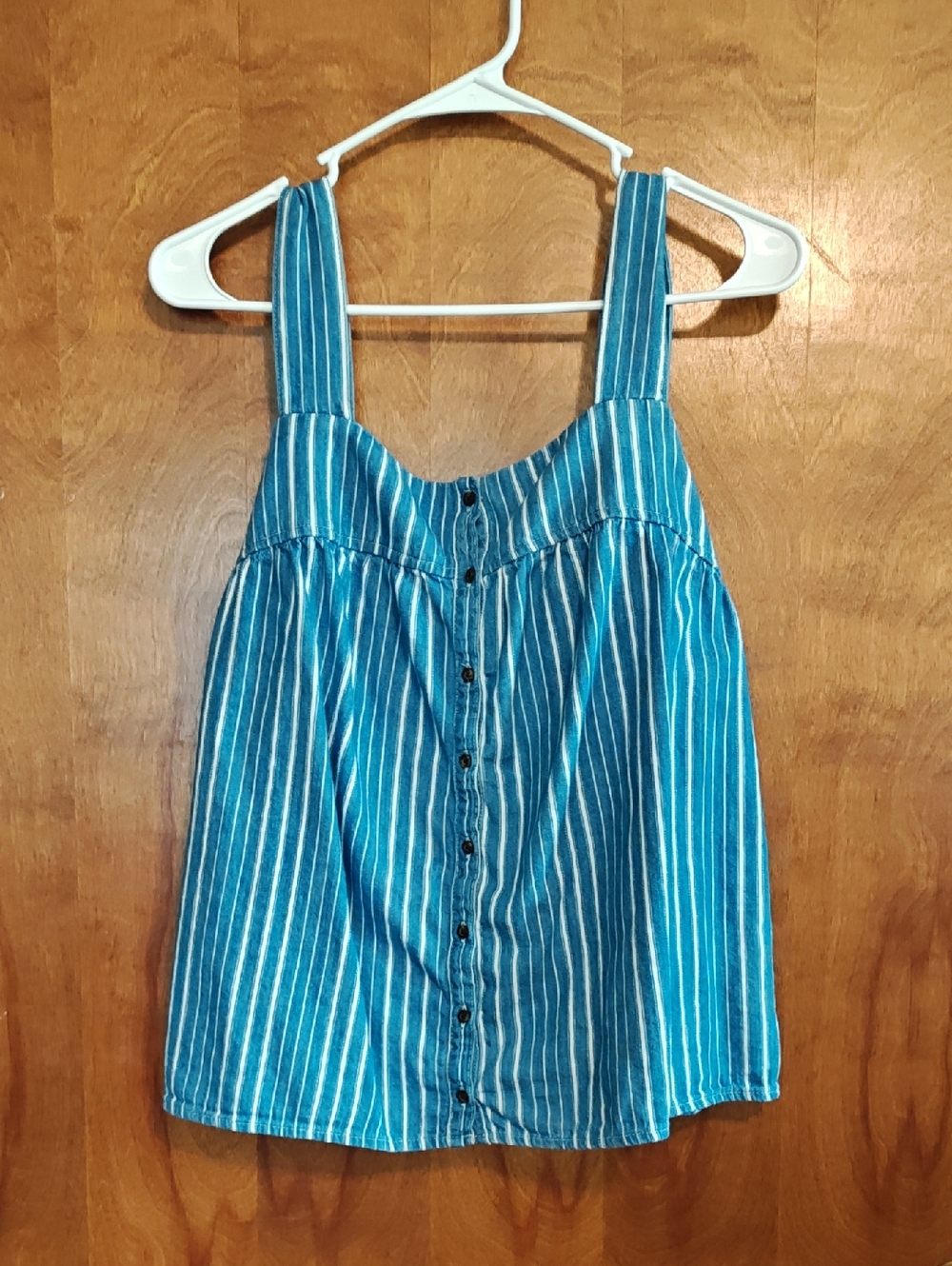 Old Navy Denim Striped Button-Front Tank